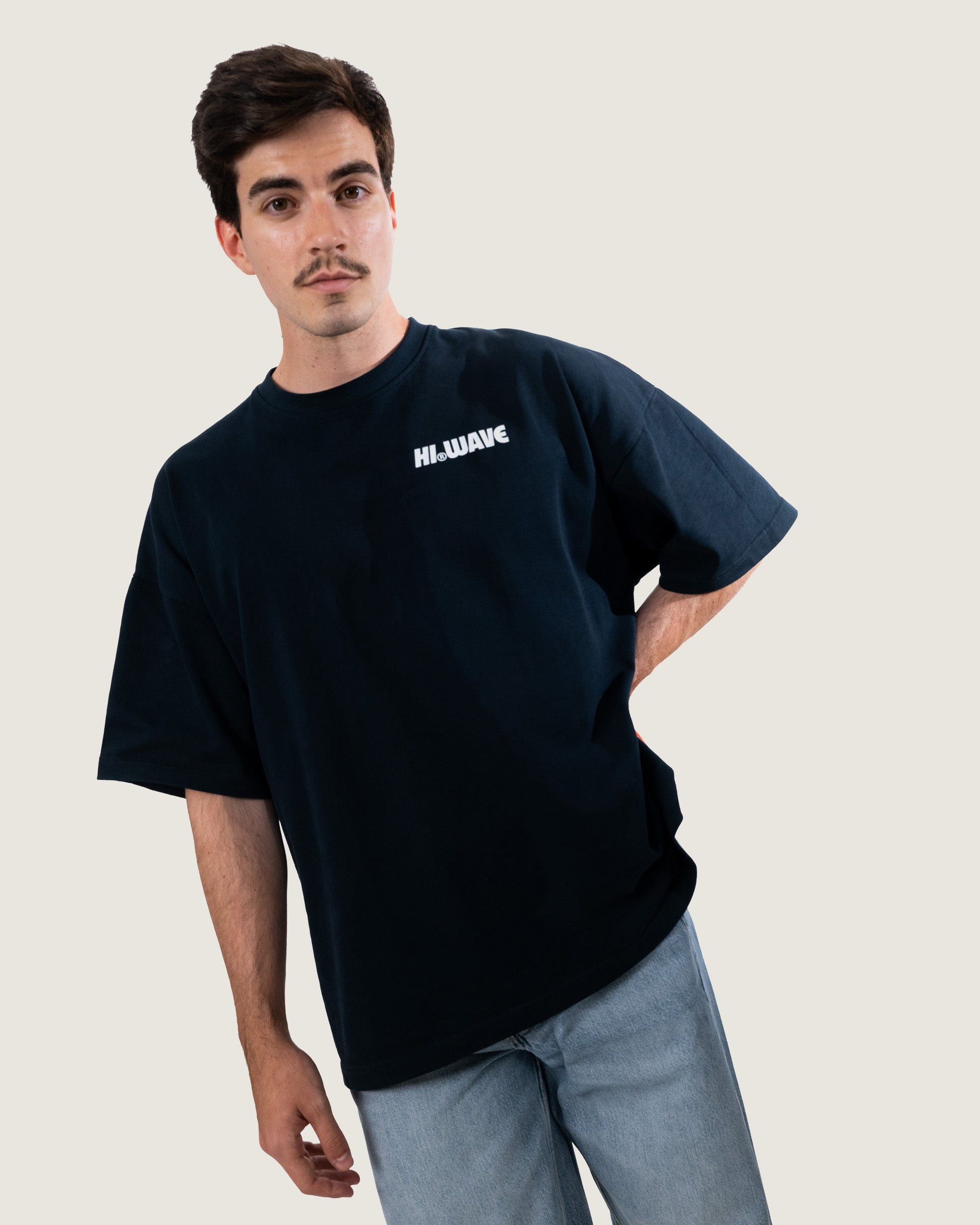 Navy Wave Tee