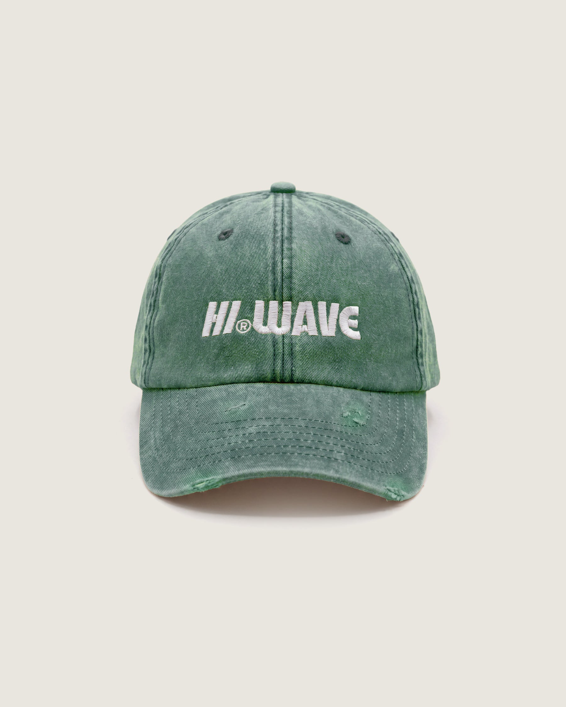 Casquette verte délavée