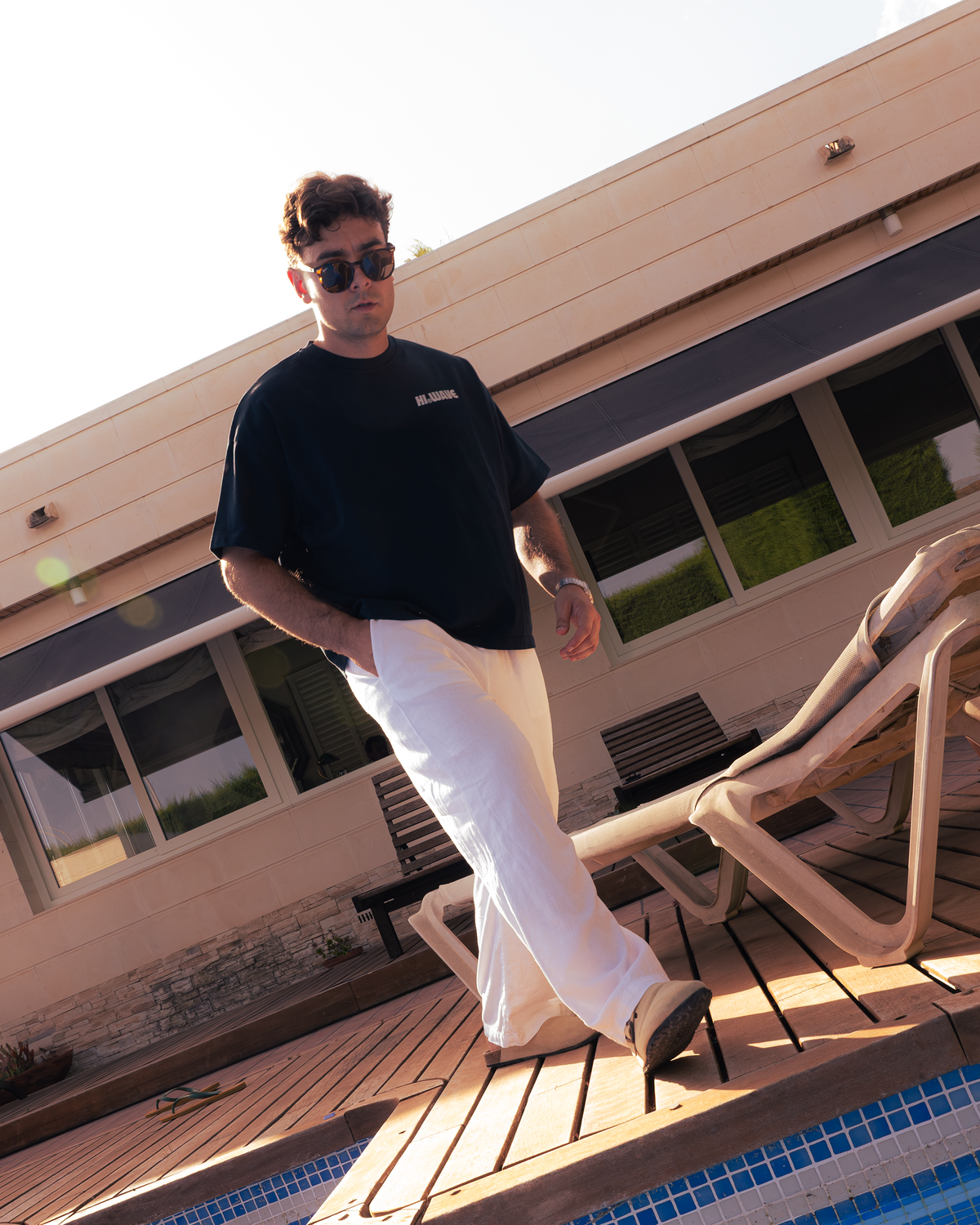 Navy Wave Tee